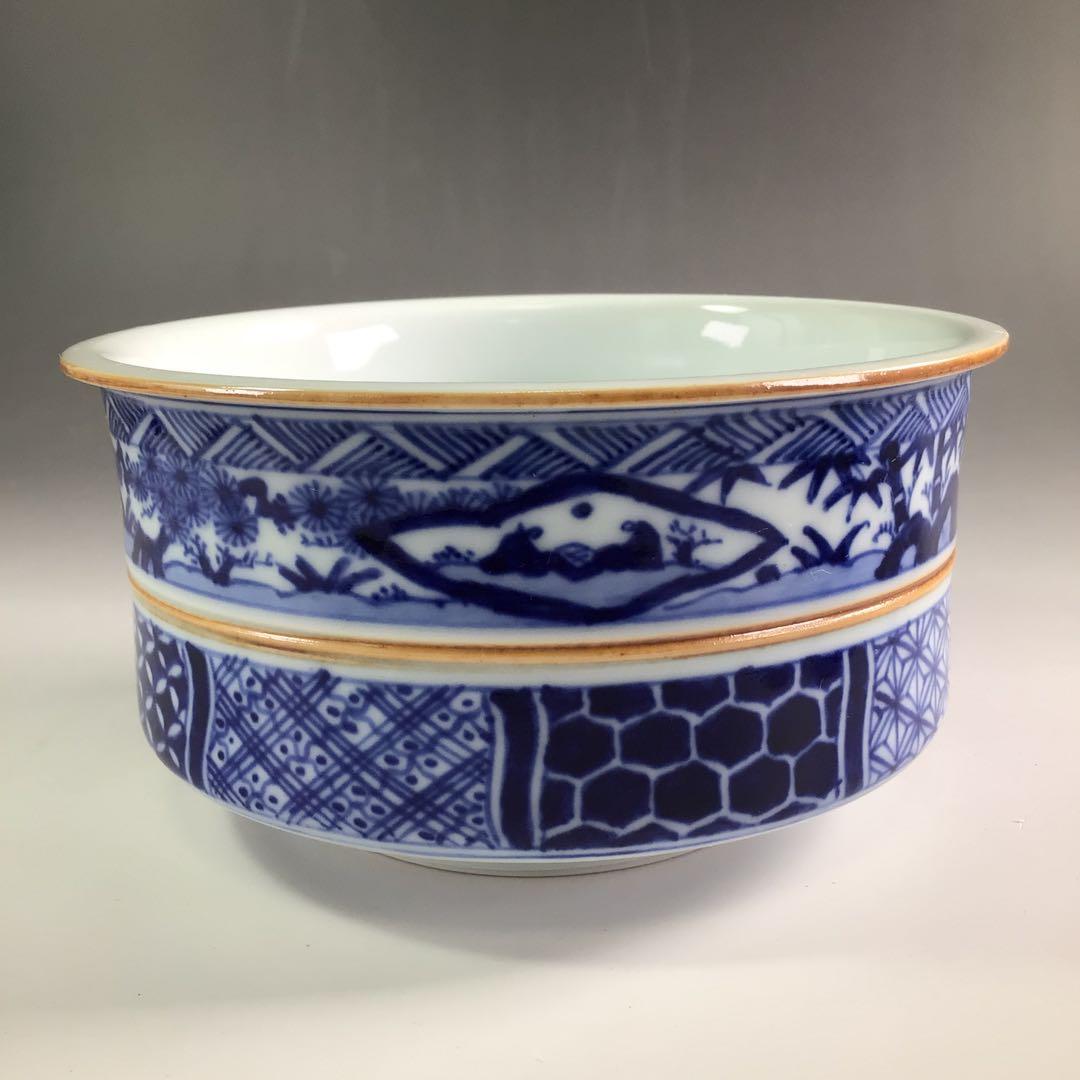 Ｒ２９１　皆具　『平安　昭阿弥造』『染付祥瑞文』　共箱　茶道具