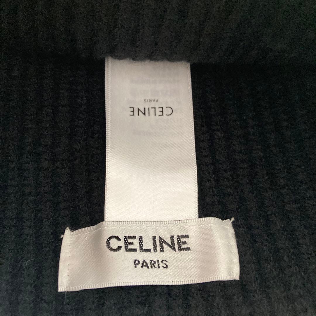 CELINE ニット帽　ブラック