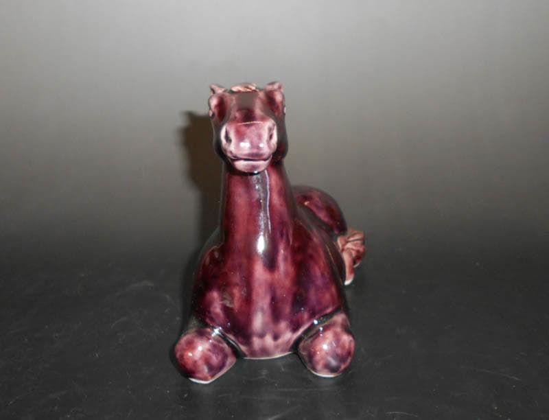 九谷焼　二代　徳田八十吉 午　馬 フィギュリン　置物 共箱 文化勲章　2307