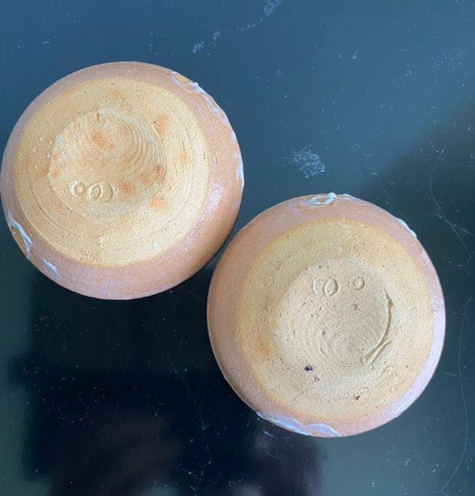 手塩皿6枚組　鉄絵文様　杉本立夫　号は泥牛　　京都大吉主人　懐石