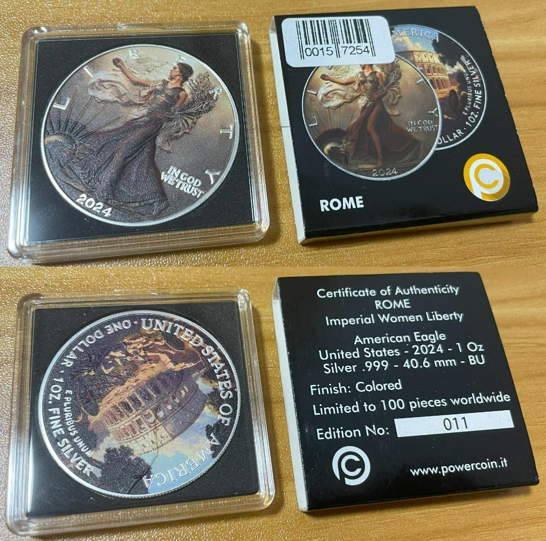 銀貨　１オンス　ローマの貴婦人　アメリカ　２０２４