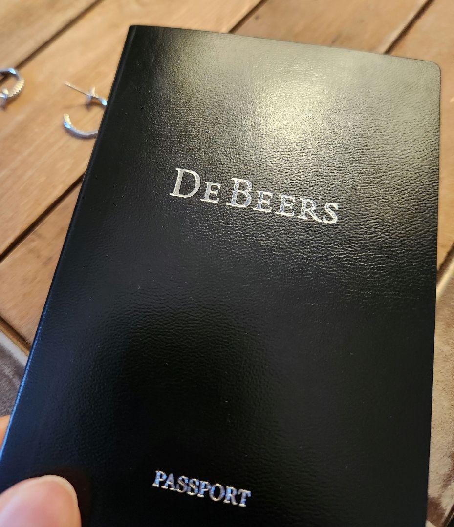 DE BEERS　ダイヤモンド　フープピアス