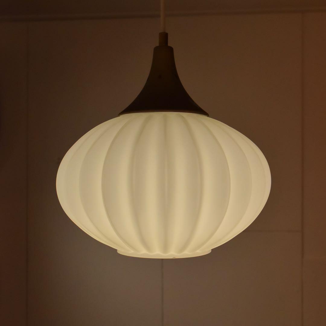 ヤマギワ　照明　乳白ガラス　ヴィンテージ　IKG