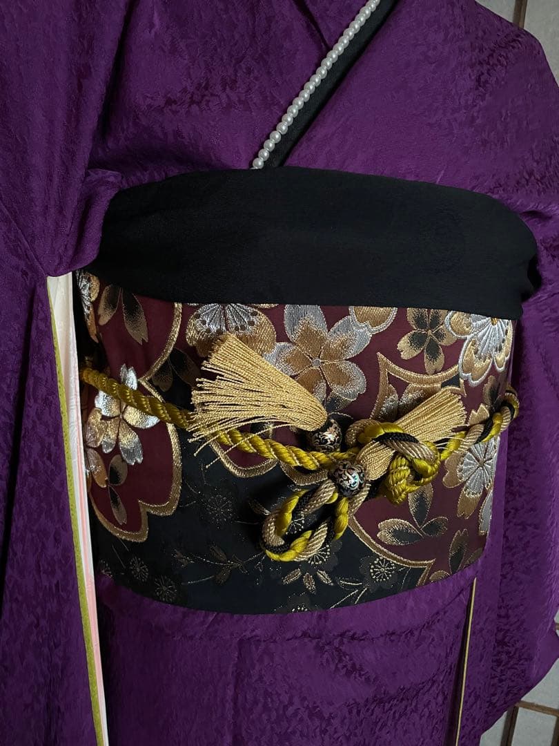 振袖着物やまとフルセット濃いめ紫