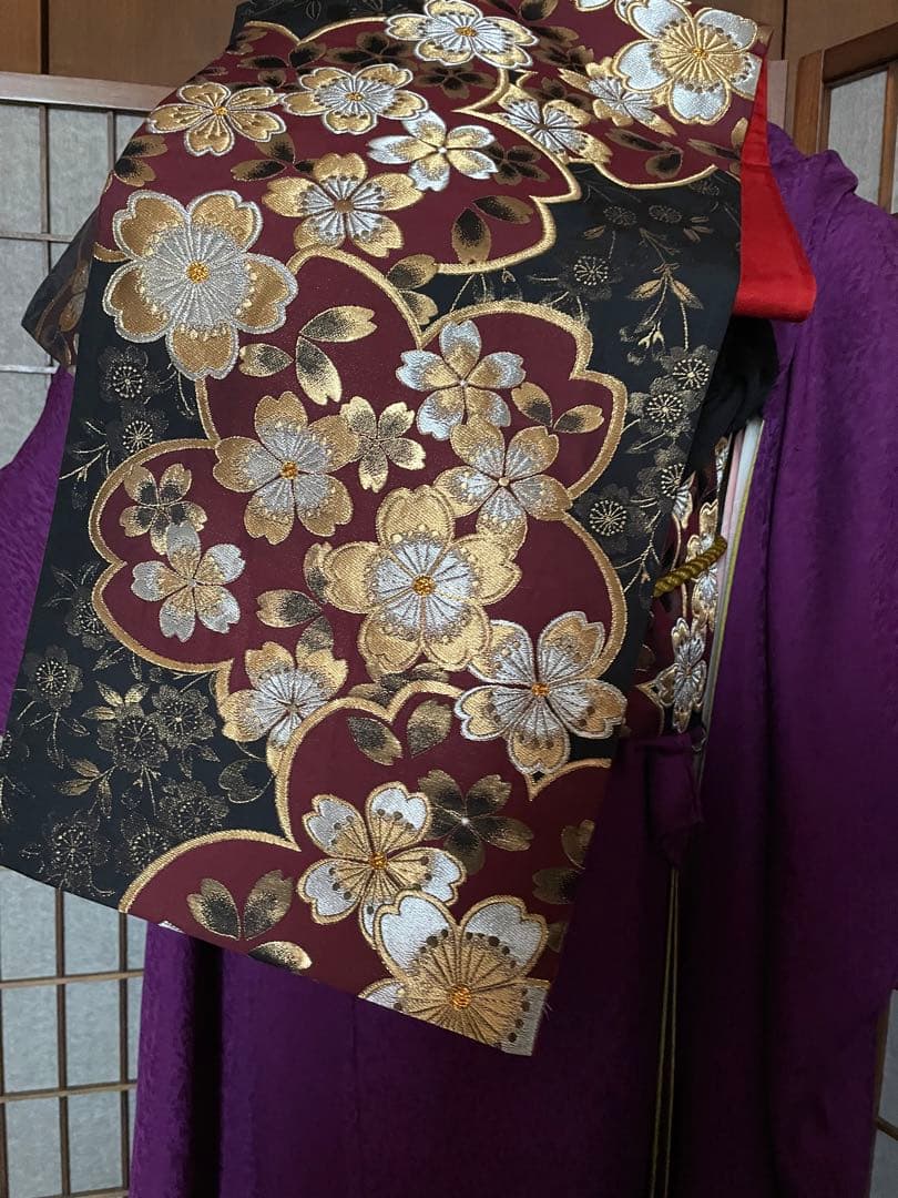 振袖着物やまとフルセット濃いめ紫