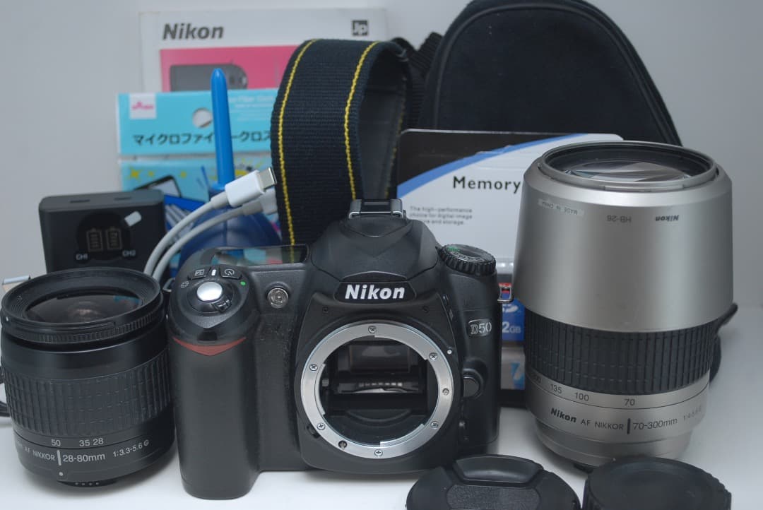 ✨近距離も遠距離も撮影可✨Nikon D50ダブルセット 初心者必見！