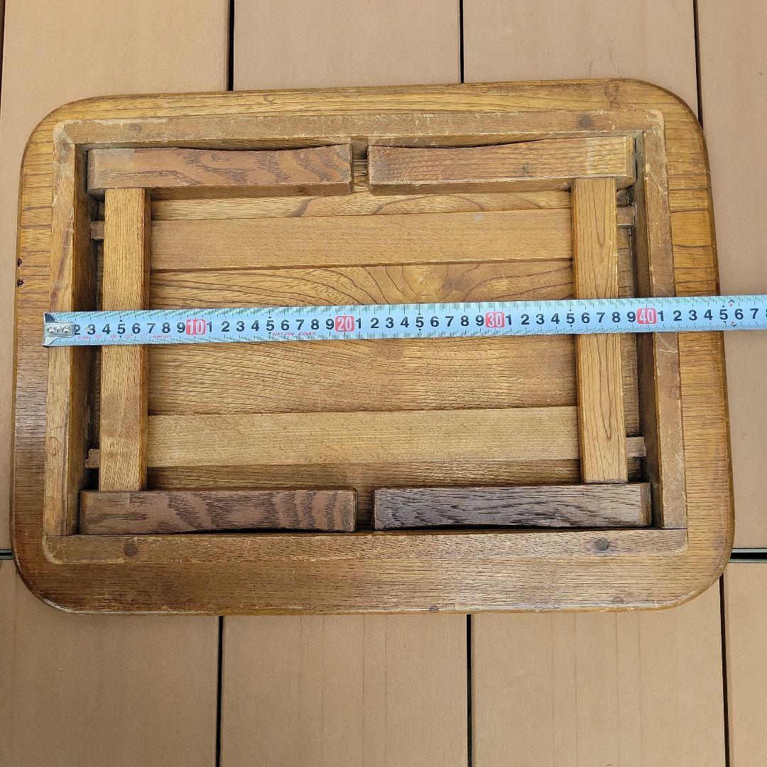 木製オーク座卓・ちゃぶ台 昭和レトロ　折り畳み　希少