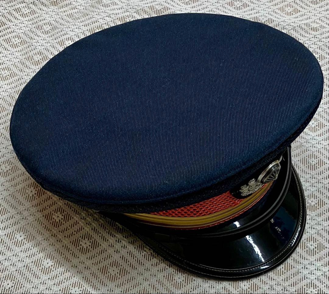 当時物 国鉄 助役制帽◆鉄道 帽子 3号形◆日本国有鉄道 記名あり そ