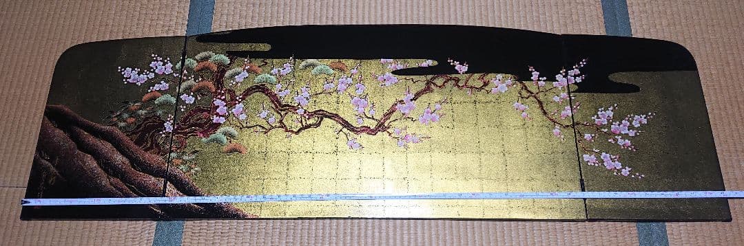 人形の東月 本金彩 桜屏風 約140㎝