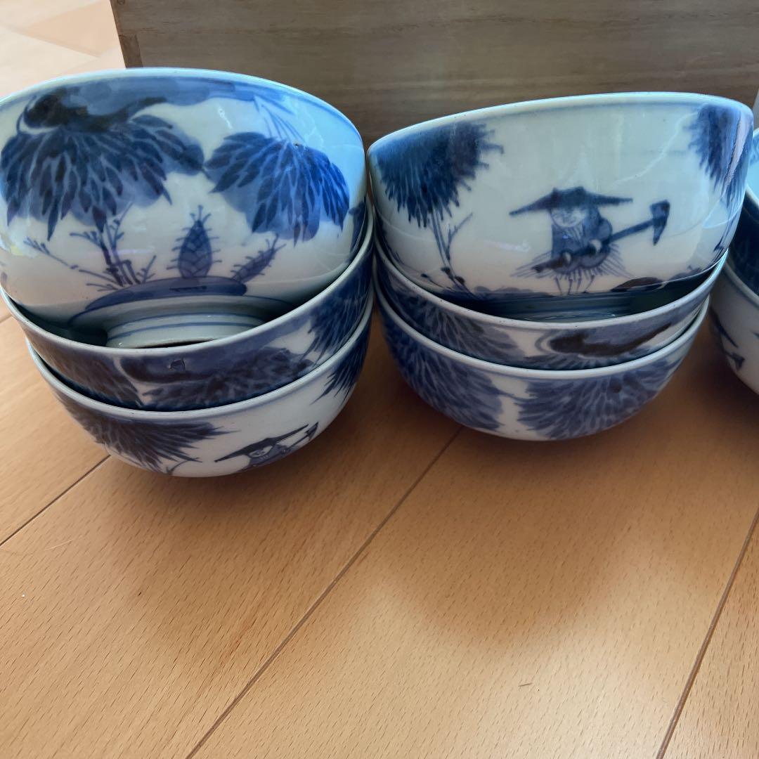 古伊万里　くらわんか　茶碗　8客