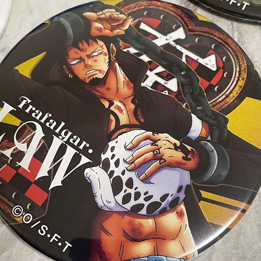 輩缶バッジ 4点 トラファルガー・ロー GEAR BEAST ワノ国 RED