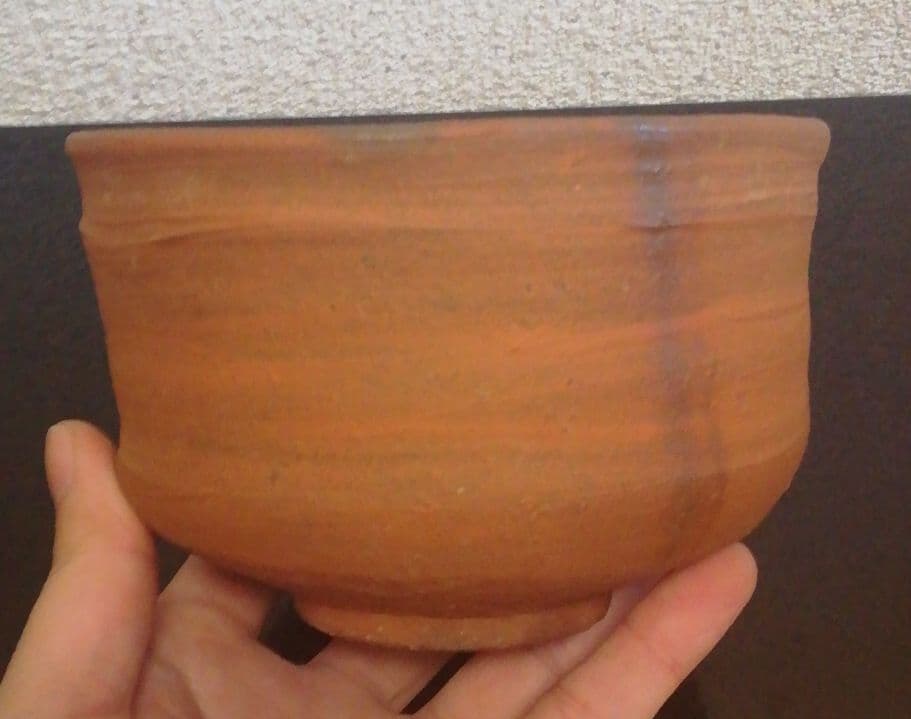 山本雄一作　備前焼　茶碗　共箱　共布　茶道具