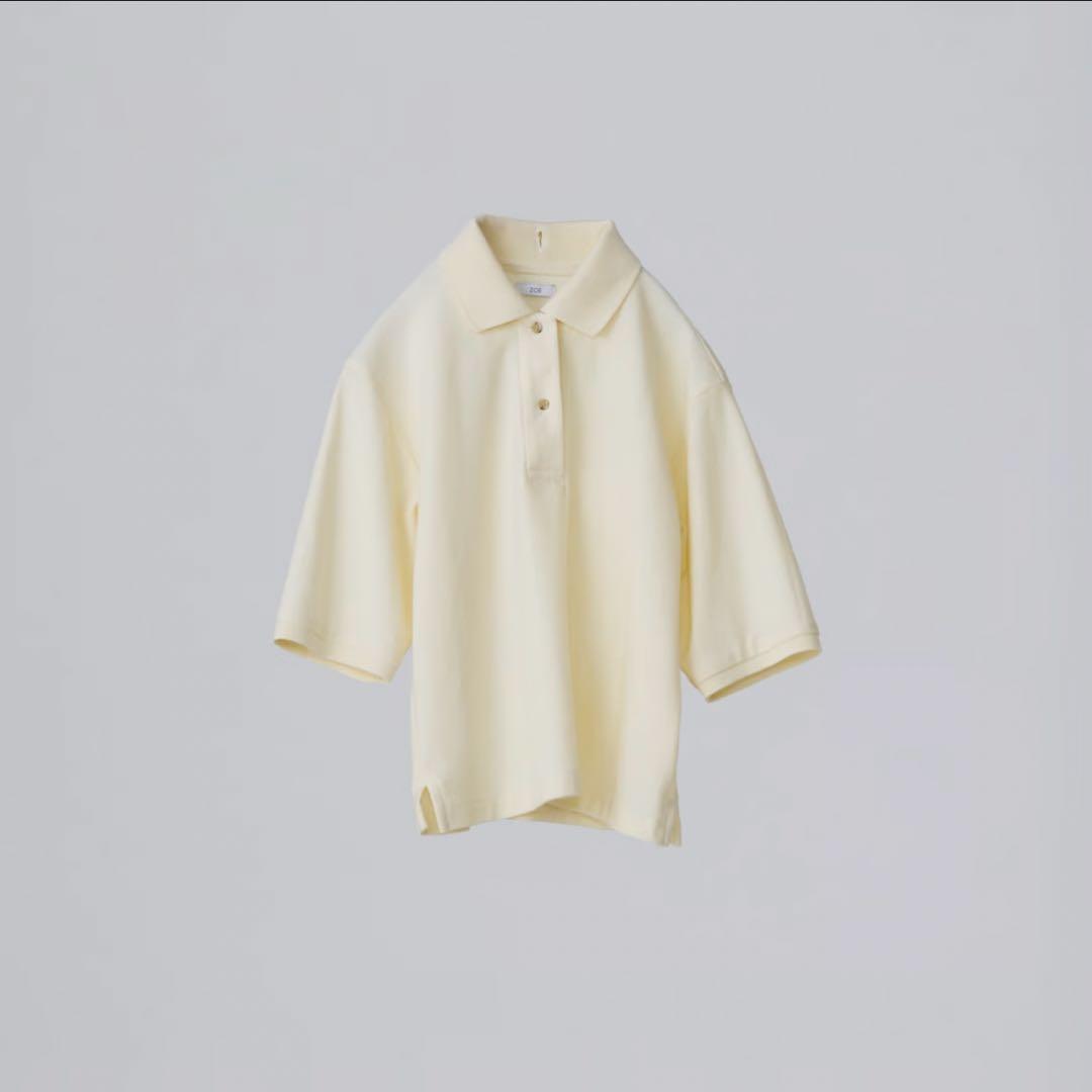 極美品 zoe ゾエ polo short sleeve ポロシャツ 24ss