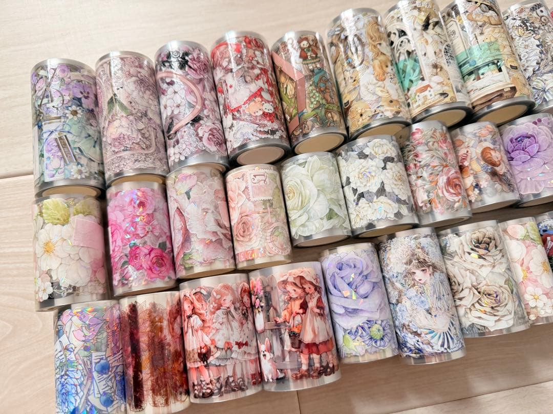 海外マスキングテープ　中古　まとめ売り　人物　装飾　花