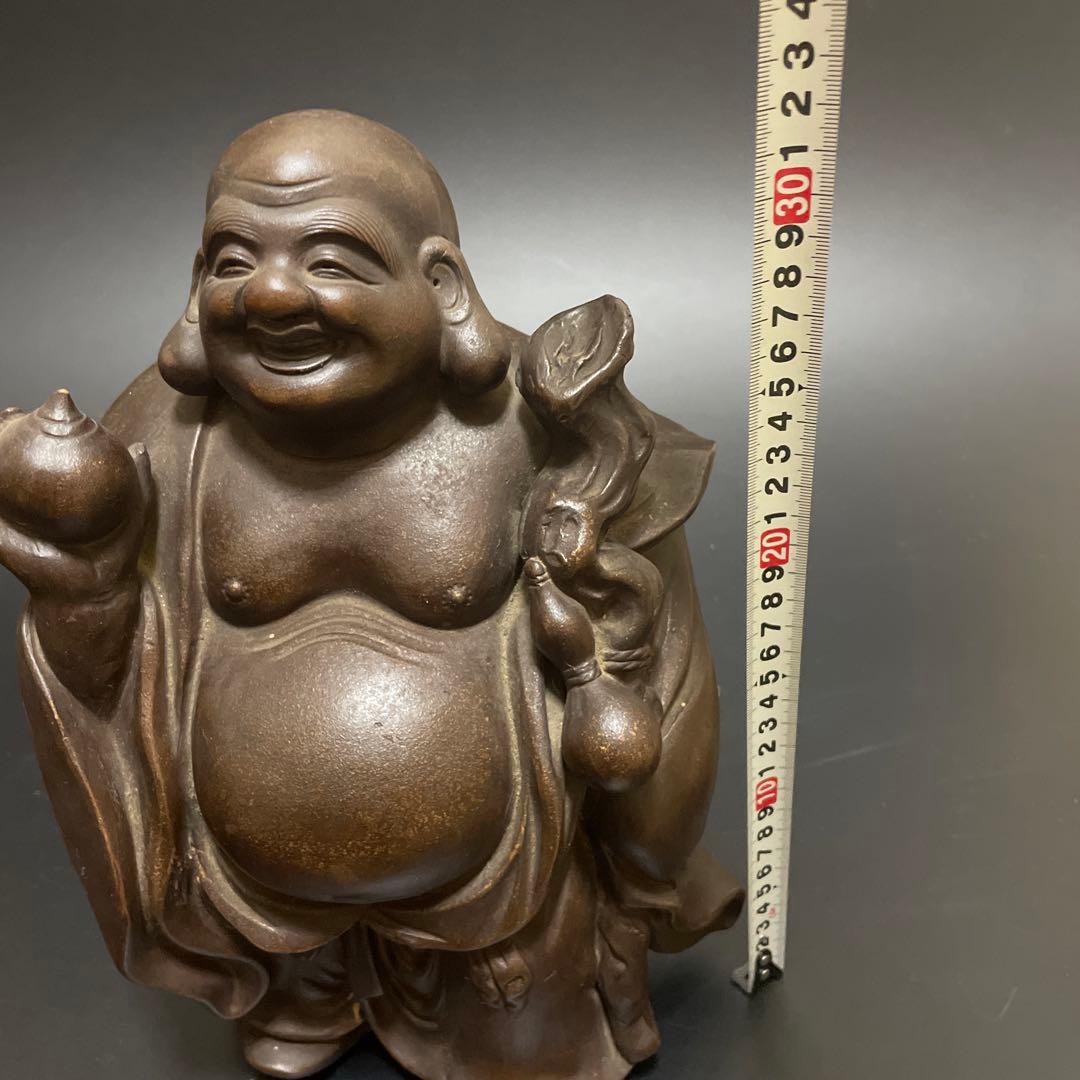 時代物　備前焼　特大　布袋様　友敬作　七福神