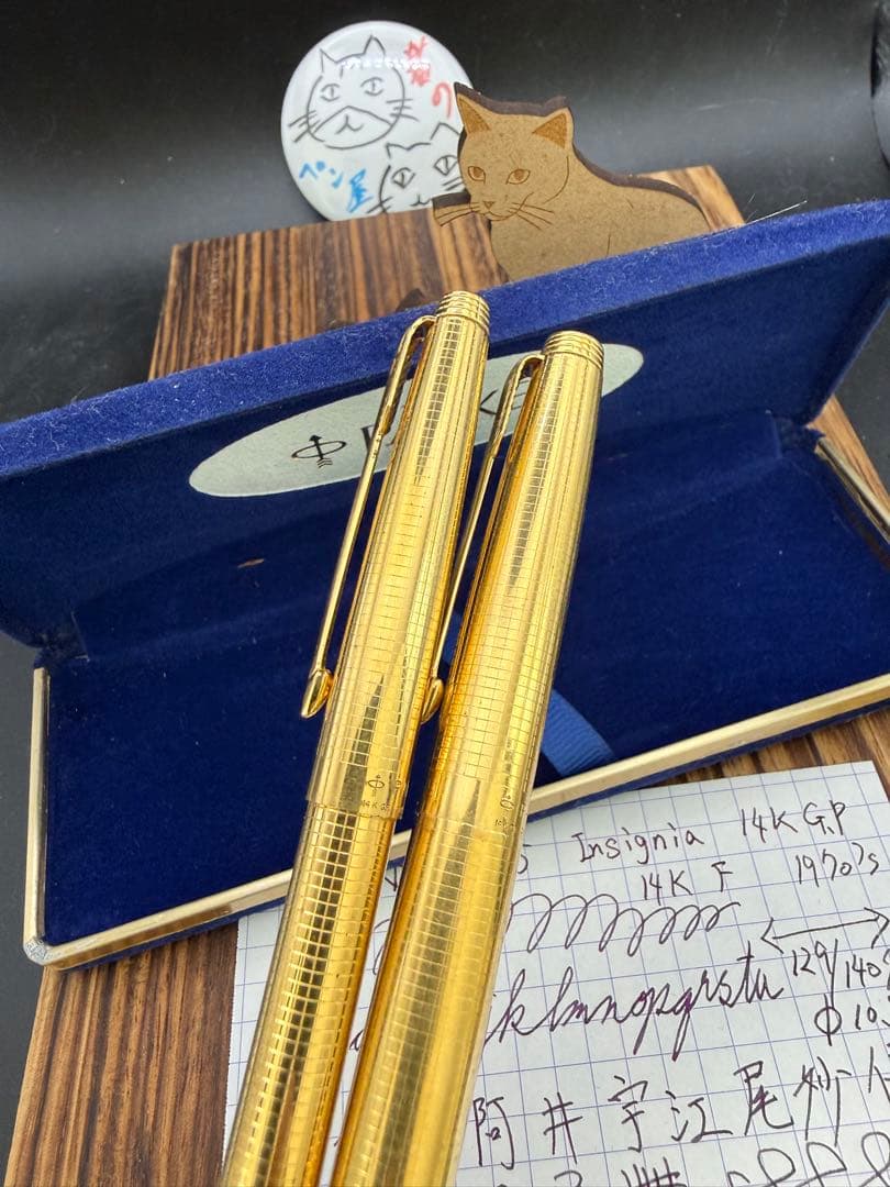 PARKER 万年筆 75 insignia ボールペンセット 14K G.P