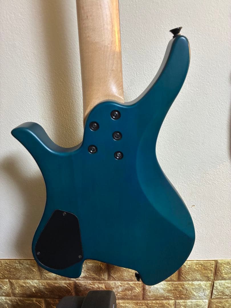 gfc 7弦 オーダー ヘッドレスギター 青緑