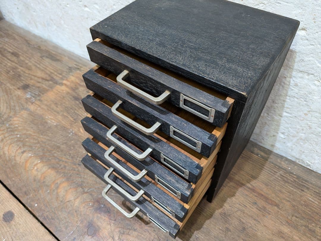 1114 ビンテージ　収納6杯　小引き出し　小物入れ　工業系　ケース　レトロ