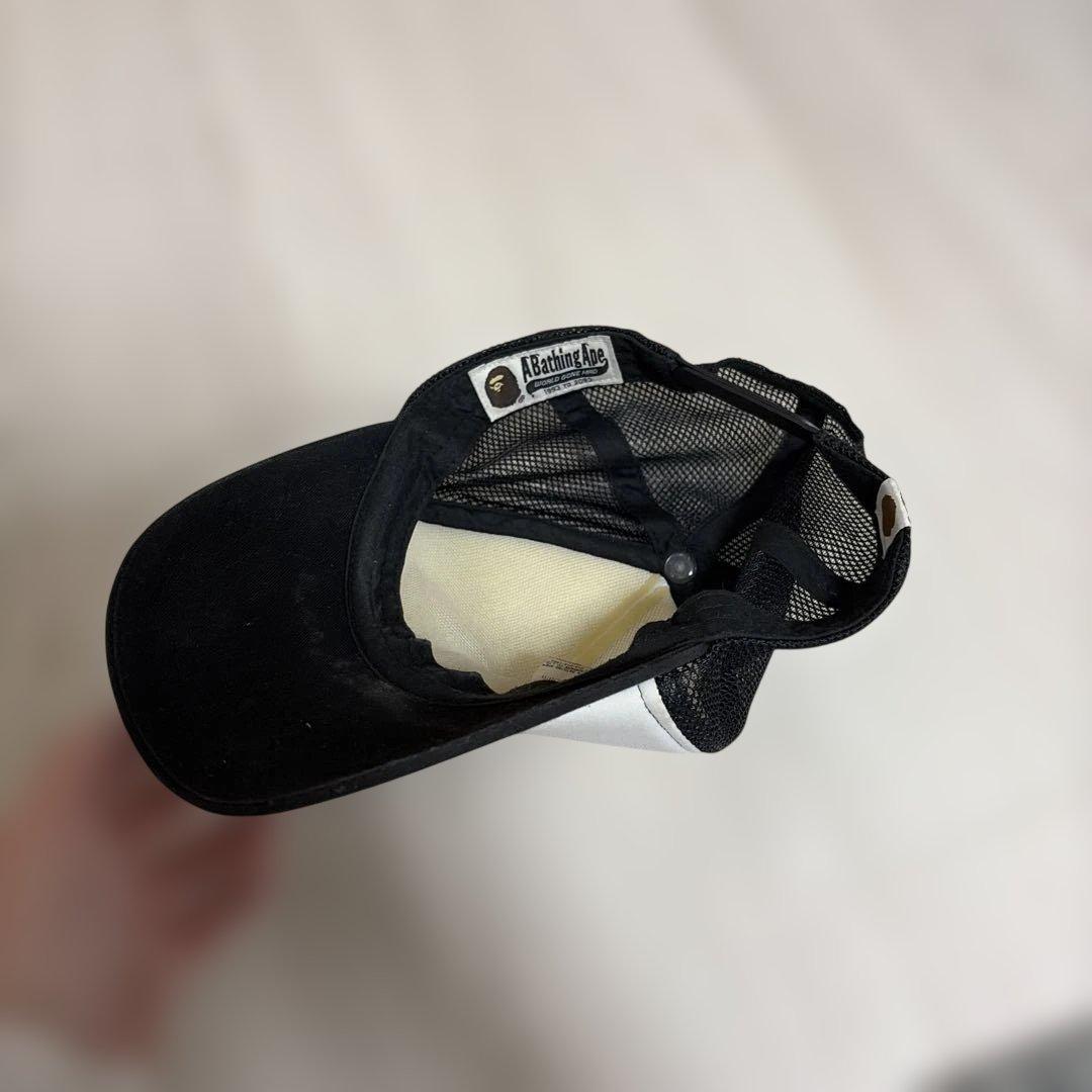 A BATHING APE トラッカーキャップ ホワイト/ブラック