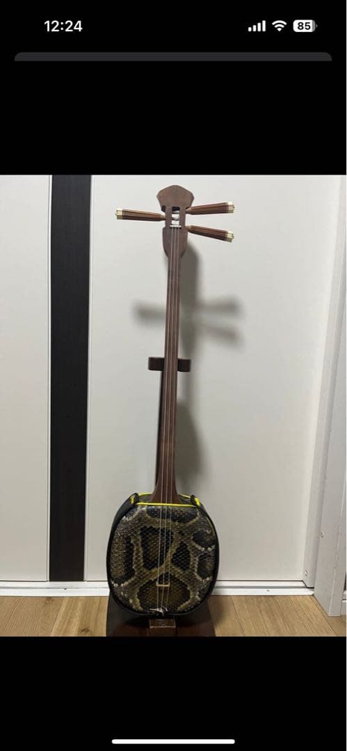 沖縄三線　奥間の知念大工型　八重山黒ユシ