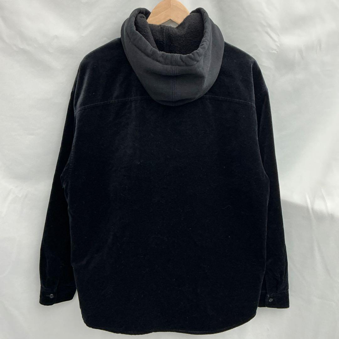 SUPREME 25AW Quilted Lined Hooded ベロアシャツ