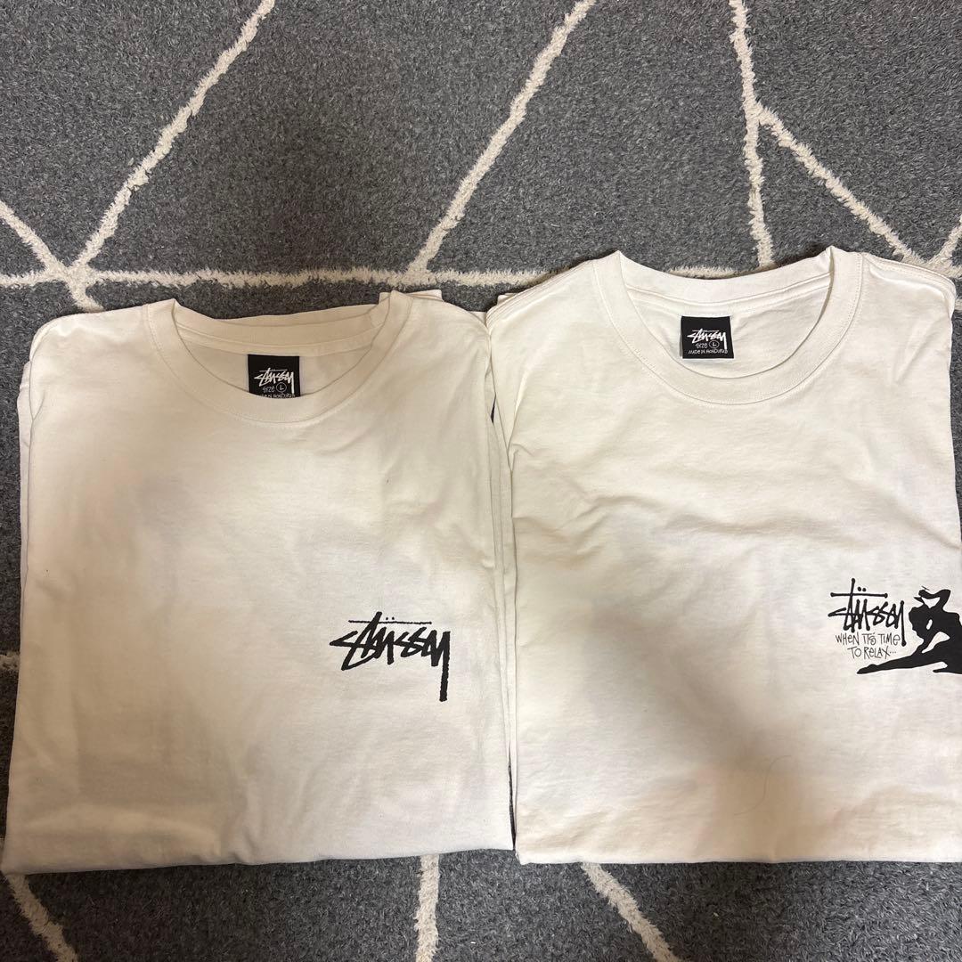 STUSSY ステューシー チェリー リラックス tシャツ ホワイト