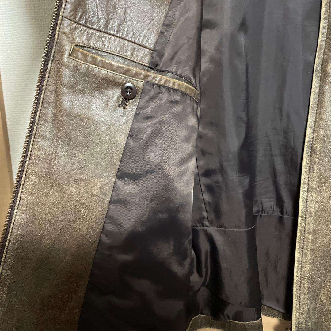 ヴィンテージ加工【インターナショナルギャラリービームス】シングルレザーライダース