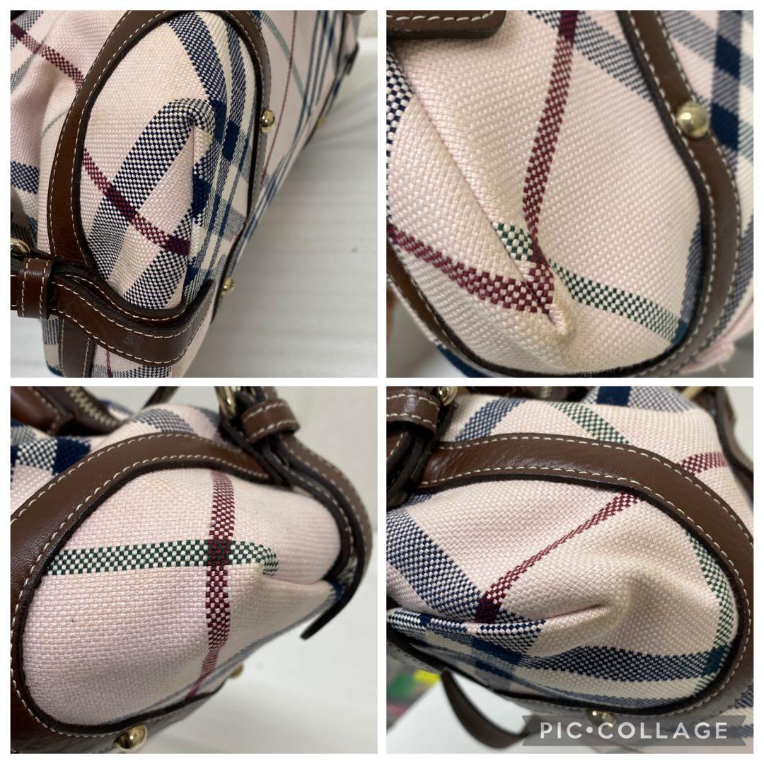 3-3202 Burberry ブルーレーベルのノバチェック柄キャンバス