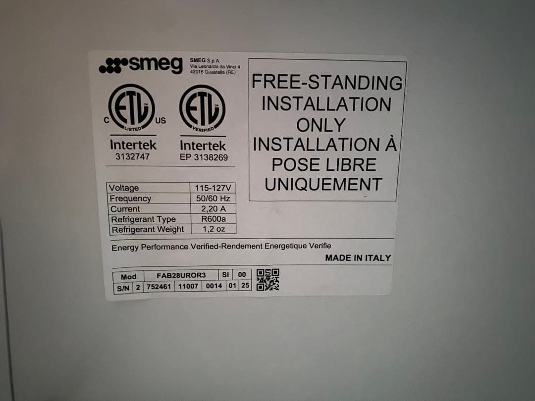 SMEG オレンジ冷蔵庫 アメリカンレトロスタイル