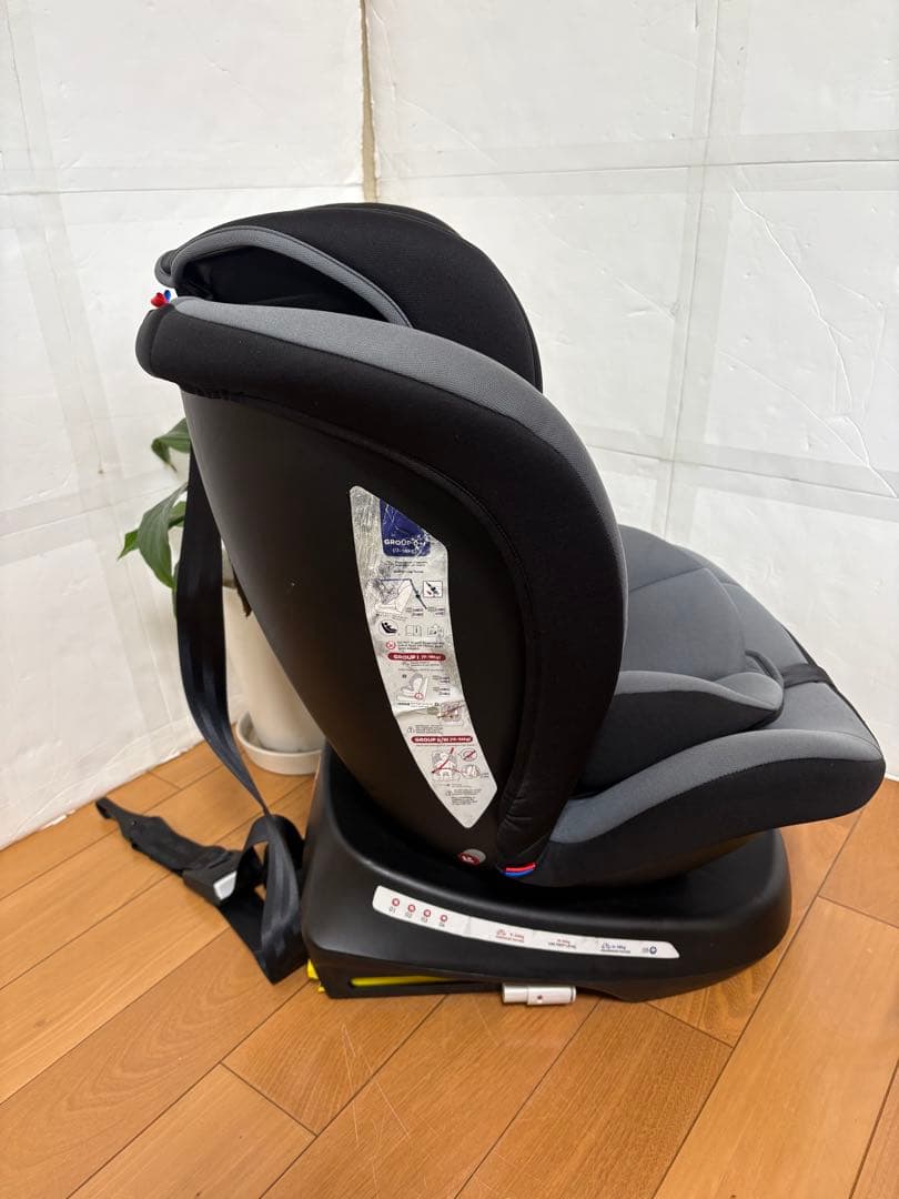 【美品】Reecle チャイルドシート グレー　ジュニアシート　ISOFIX