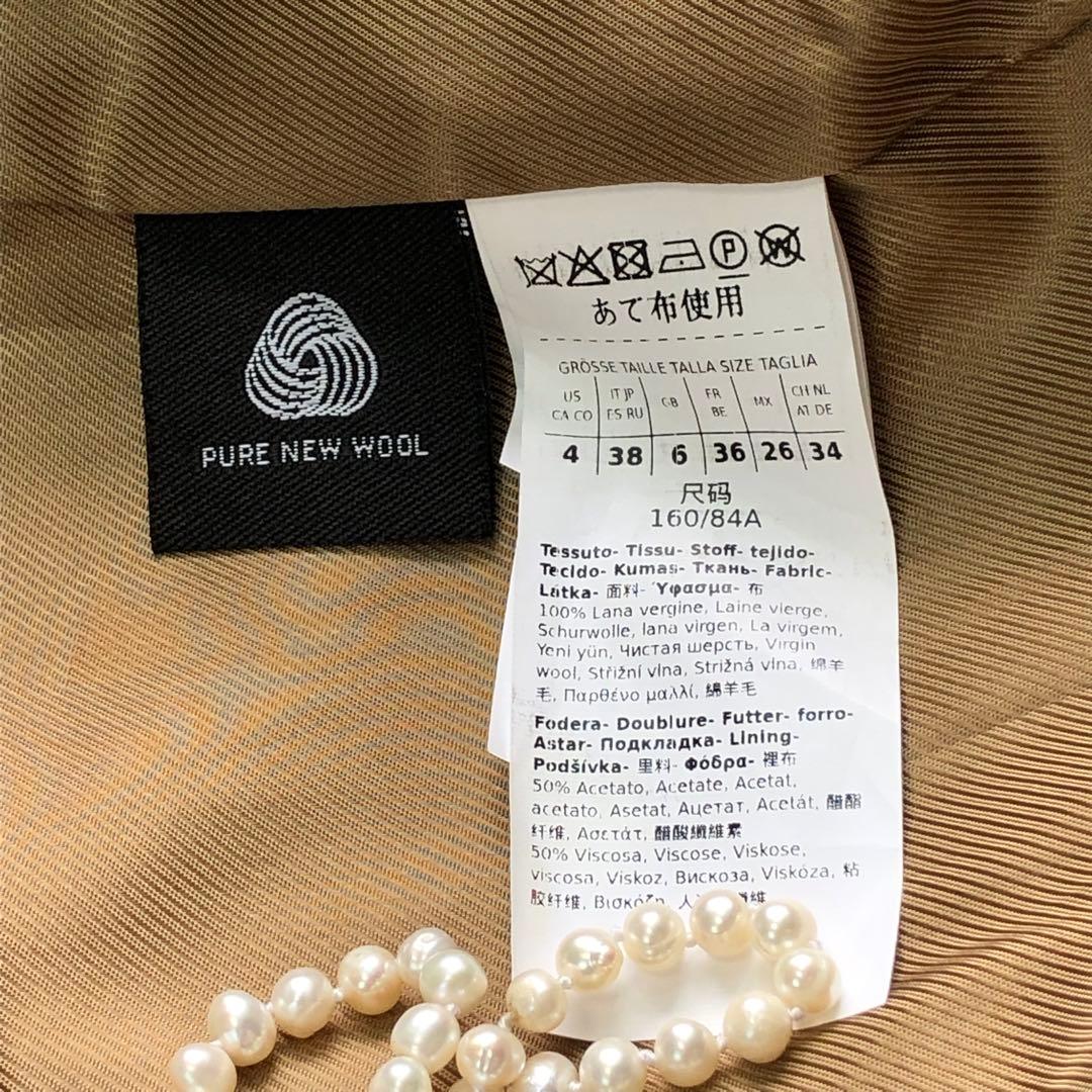 ウィークエンドマックスマーラ チェスターコート ウール100% キャメル 38