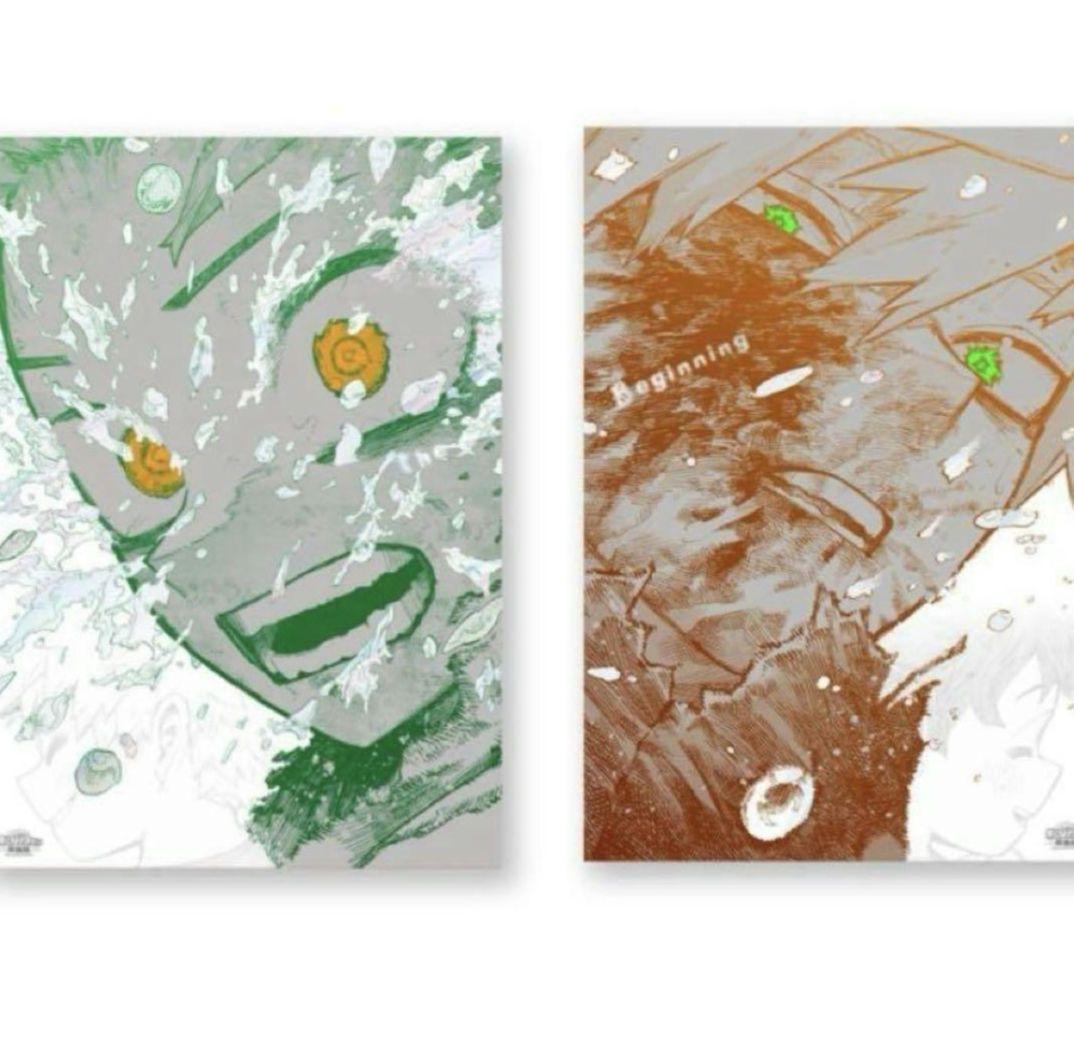 ヒロアカ 原画展 A2アートポスター2枚セット　【The Beginning】