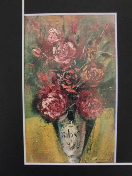 ジャン・クロード・シェネ、バラの花束、希少画集画、新品高級額、額装付、状態良好