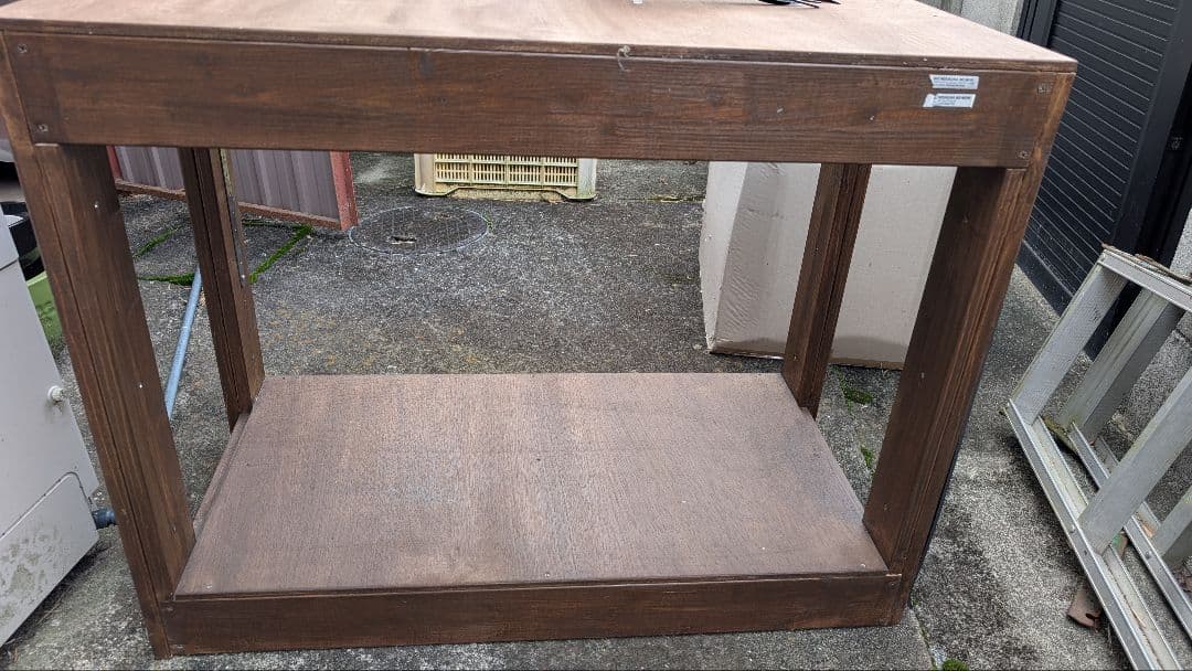 ガラス水槽と木製水槽台セット（引き取り限定）