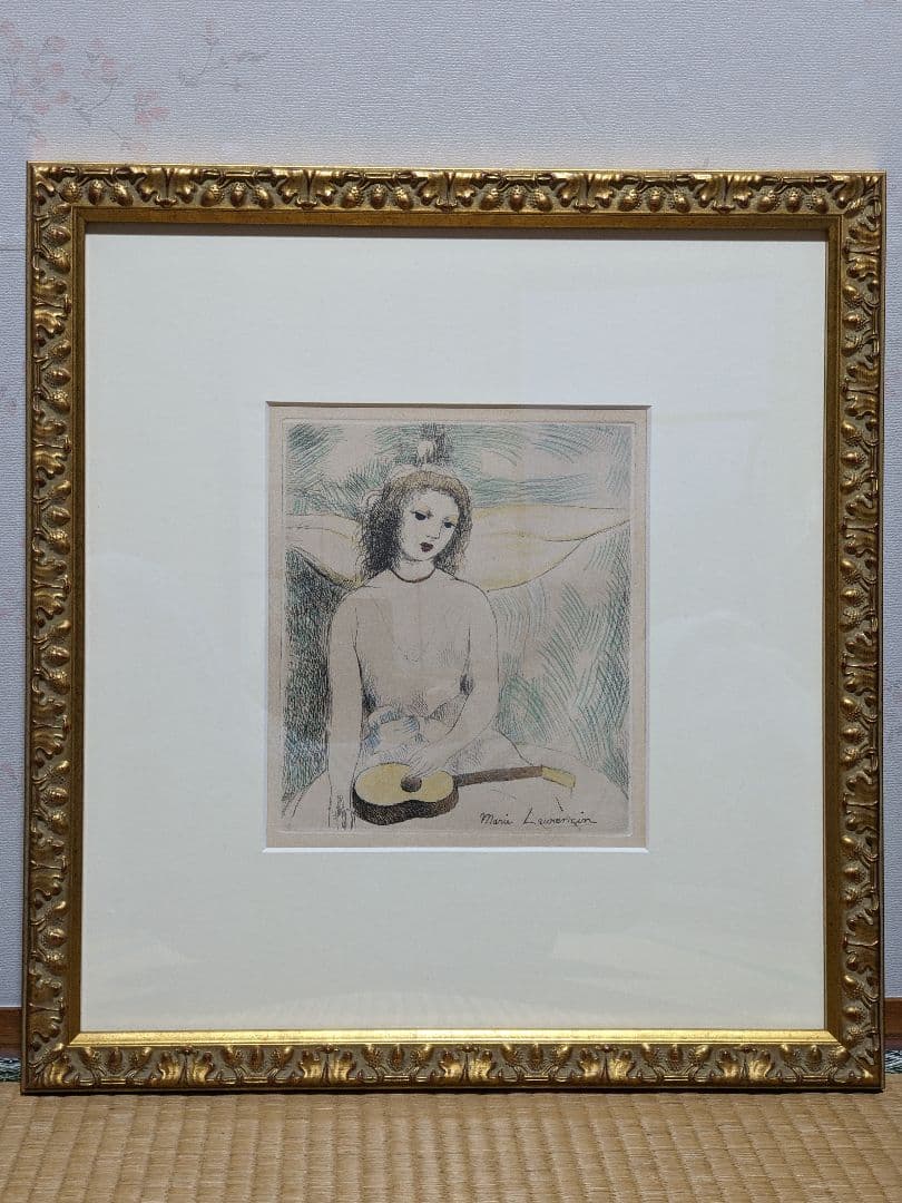 ♦マリー・ローランサン ギターを持つ少女 フランス女流画家 アート コレクション