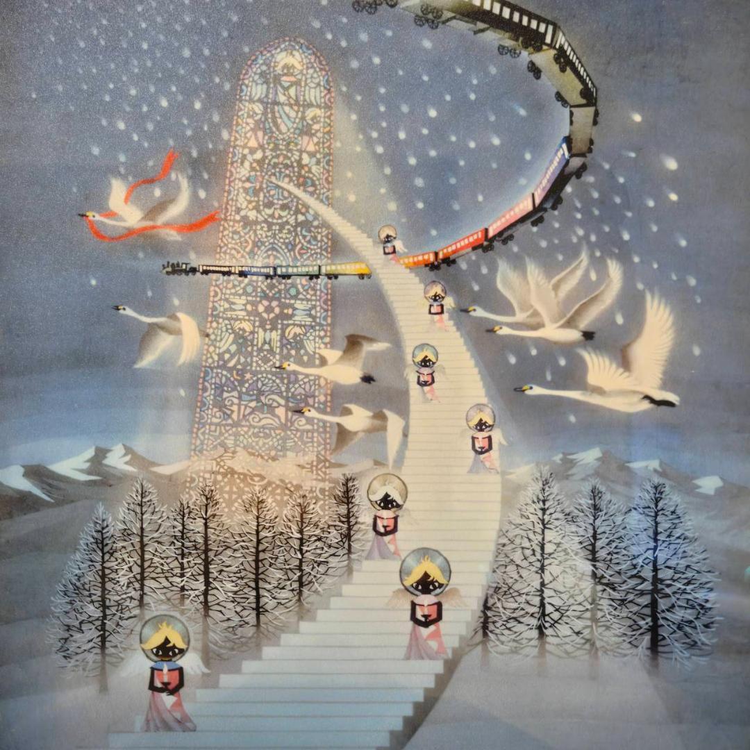 藤城清治　美しい四季の詩　天使の贈り物　直筆サイン