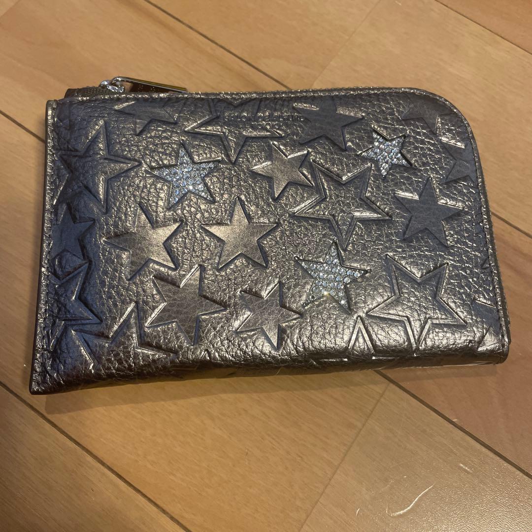 タイムセール新品未使用　サロンドアルファード　スリースターL字ミニ財布　ガンメタ