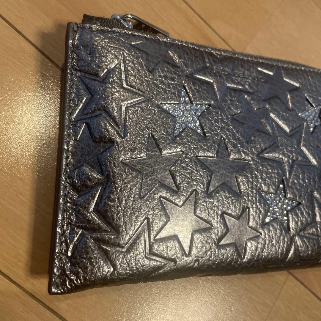 タイムセール新品未使用　サロンドアルファード　スリースターL字ミニ財布　ガンメタ