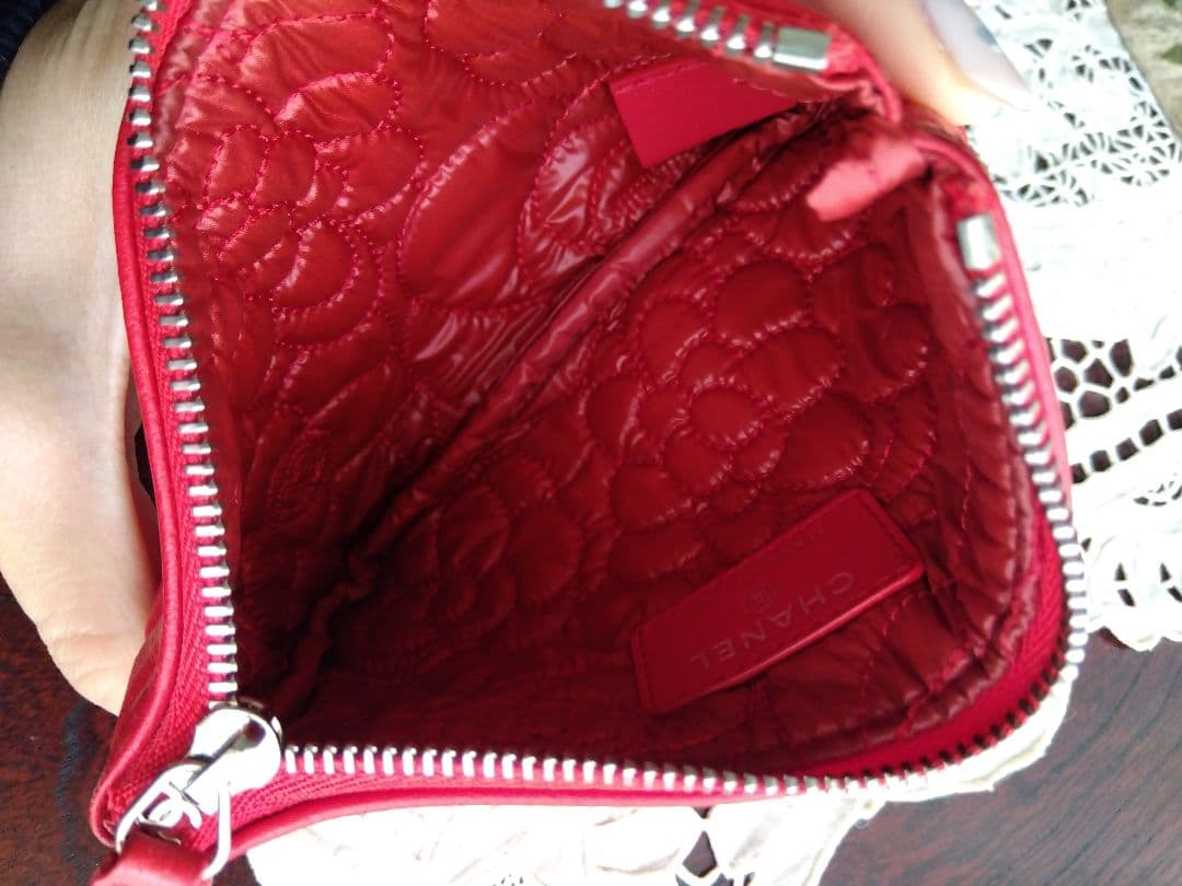 シャネル カメリア ミニポーチ