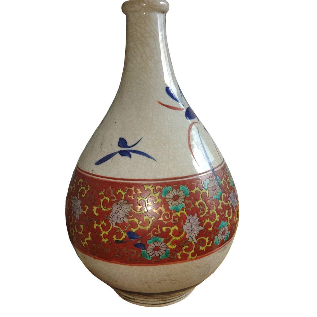 伊万里焼　草花文徳利　古美術