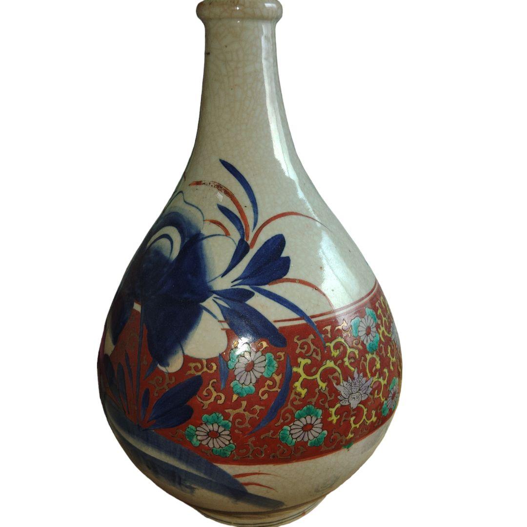 伊万里焼　草花文徳利　古美術