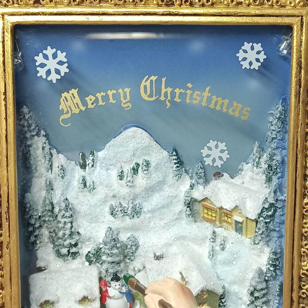 クリスマス インテリア サンタクロース 絵描きサンタ オルゴール ライト 飾り