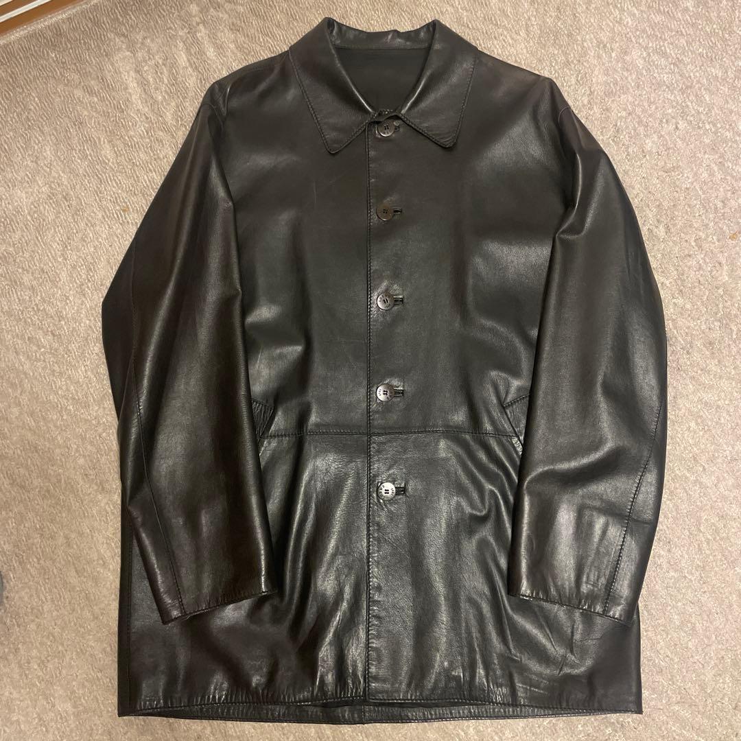 OLD LOEWE calfskin leather jacket ロエベ