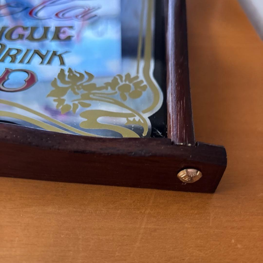 コカ•コーラ ヴィンテージ・パブミラー トレー　木製