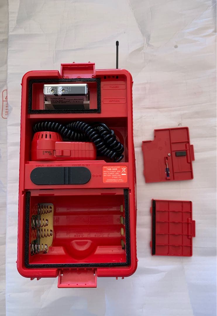 【中古美品】 ワイヤレスマイク付きメガホン選挙演説・防災、地域行事等に最適