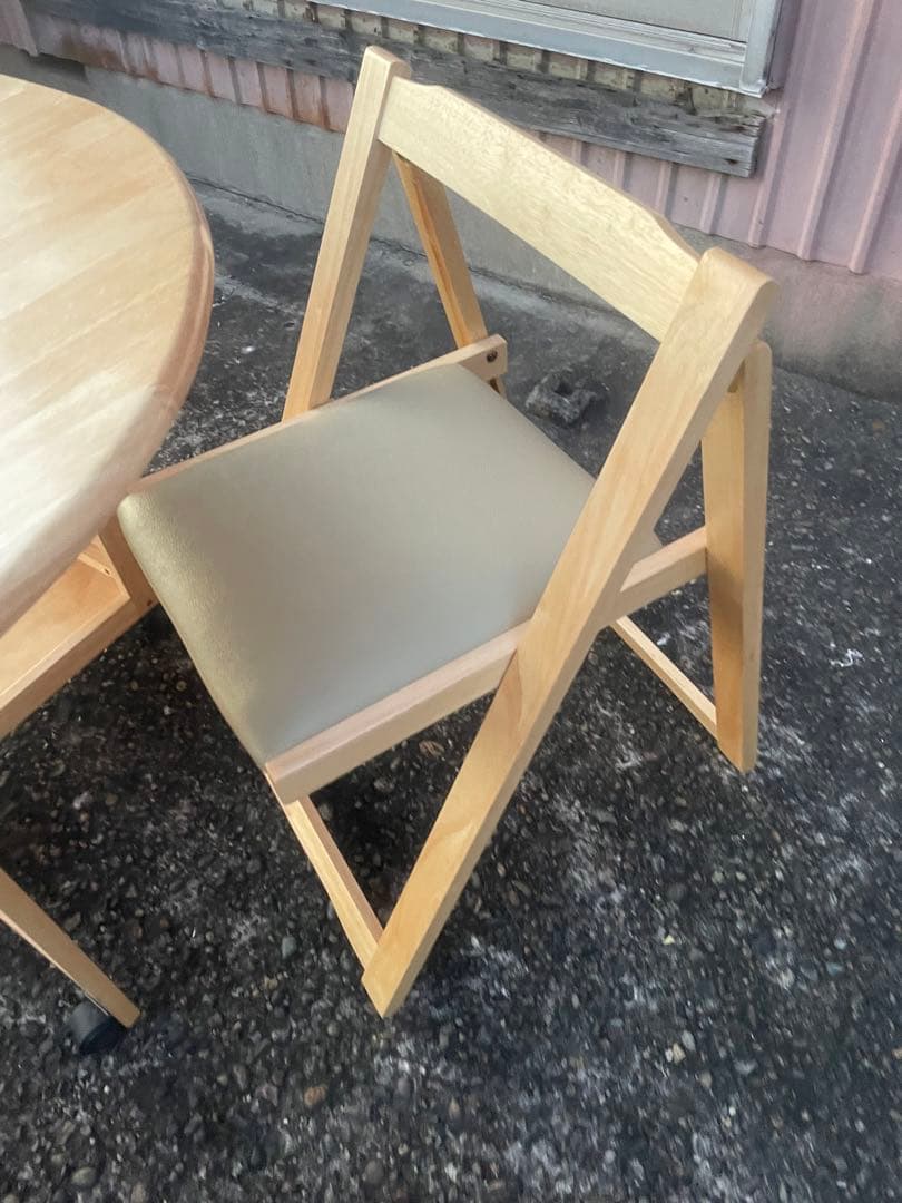 ダイニング　5点セット　折りたたみ式