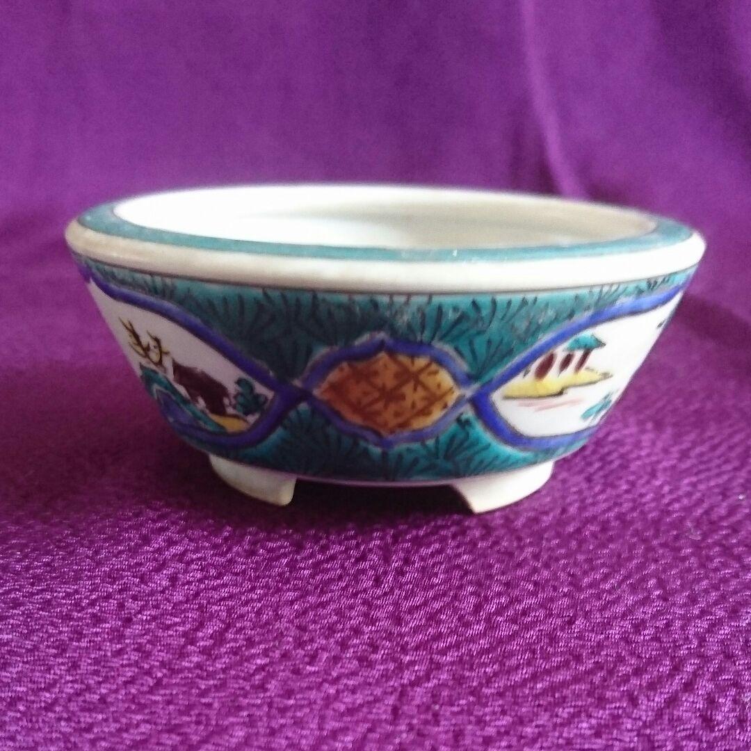 値下げ❗九谷 盆栽鉢 9.5センチ