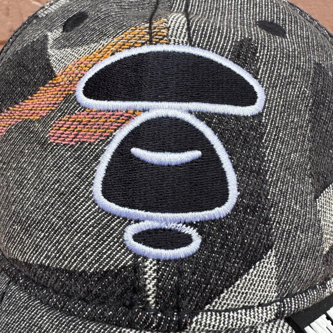 【美品】AAPE BY A BATHING APE 迷彩 デニムキャップ