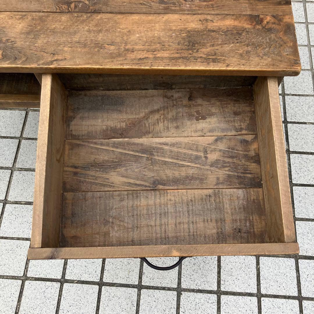 北欧レトロ 古家具 古材 無垢材 カフェテーブル サイドテーブル 文机 書斎机