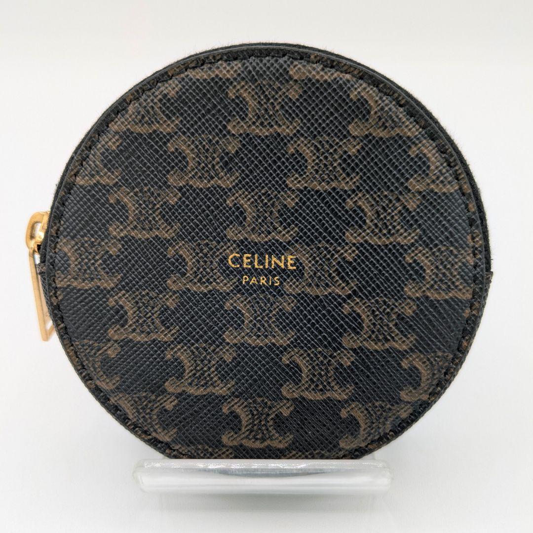 CELINE セリーヌ トリオンフ レザー ケース ダーク ブラウン